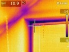 Wärmebildkamera - Dachisolierung teilweise fehlerhaft - Innenansicht